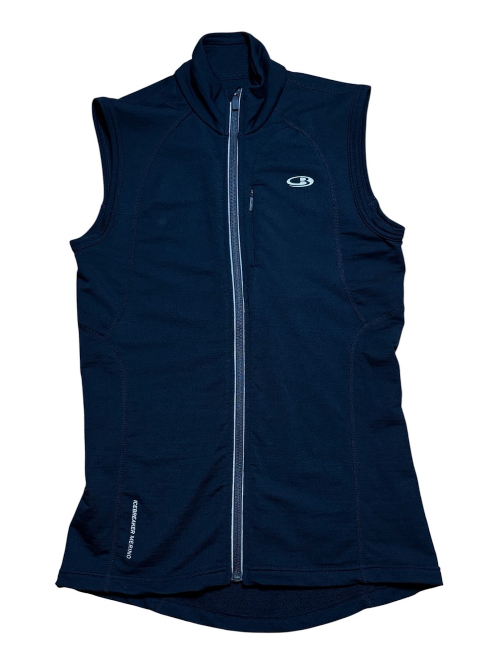 Icebreaker Wm’s Merino Wool GT Zip Vest In Black Sz M